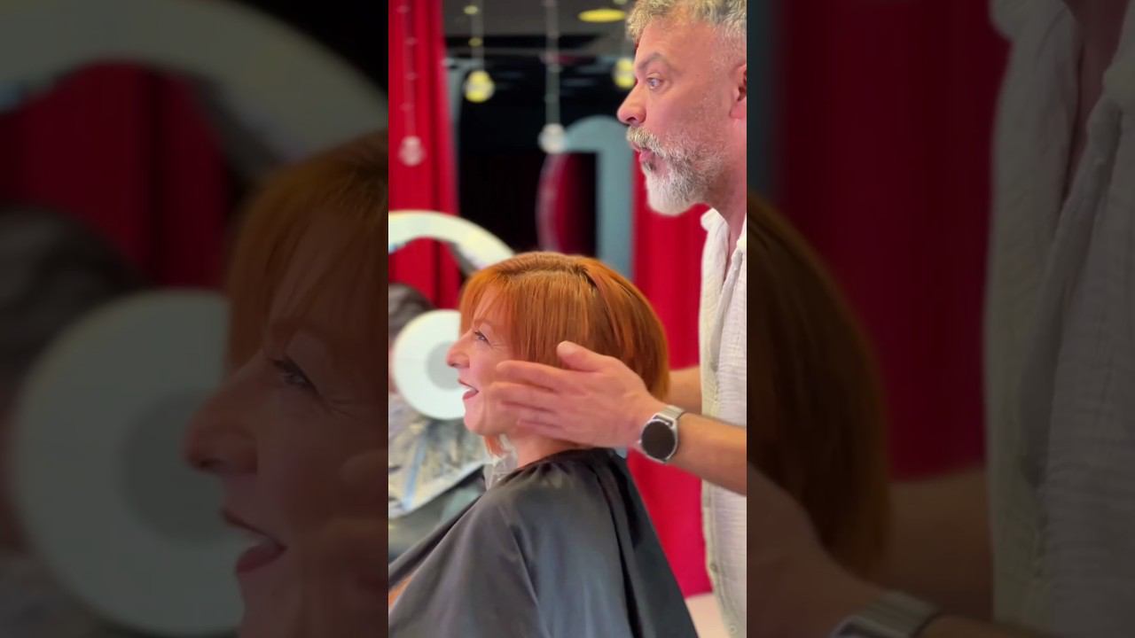 Асимметричный Боб для Леди 40+/Asymmetrical Bob for Lady 40+ #модаикрасота #короткиестрижки