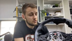 Демонтаж кожи с руля на котором есть обогрев