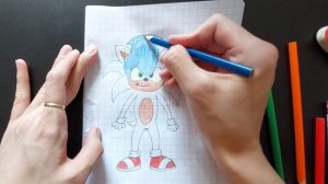 Как нарисовать Ёжика СОНИКА/ How to draw SONIK the hedgehod