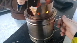 жжём щепочницу Piro Stove