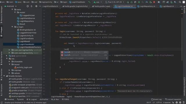 4. Building login screen with MVVM  + 2 way databinding (Kotlin)
