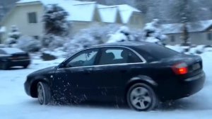 Ауди а4 1.8т кватро, пятаки на снегу!!! Брест