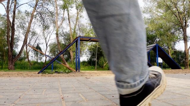Мини бультерьер на новой собачьей площадке.