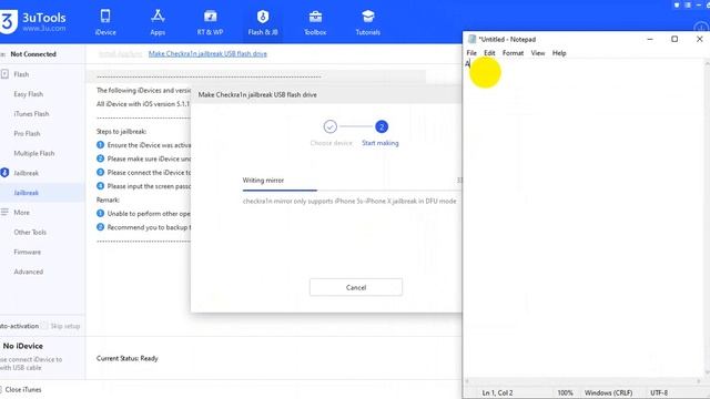How to Make Checkra1n Jailbreak U Disk Using 3uTools