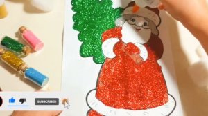 Новогодние поделки с блёстками и ватой для детей Поделки в детский сад Дед Мороз из блёсток и ваты