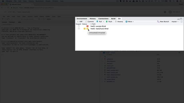STAT 385 FA18: Renaming Files Tracked by Git in RStudio Cloud смотреть онлайн