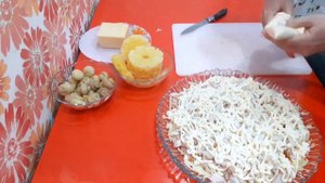 Салат с Ананасом, Куриной Грудкой и Грибами! Все Просят Рецепт!!!