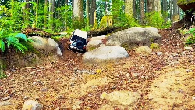 Relaxing RC rock crawler Video - Hyundai Galloper in the forest. #relaxing #rc #rccrawler 현대 갤로퍼 알씨