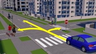 При движении, в каком направлении водитель обязан уступать дорогу пешеходам?