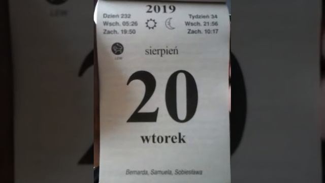 20 sierpnia 2019r.