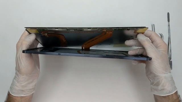 Замена стекла экрана Samsung Tab S7 Plus смотреть онлайн