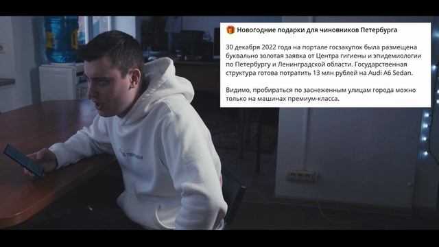 Смольный покупками довольный