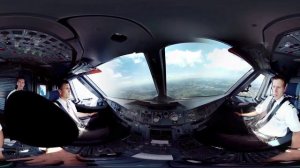 Обзор кабины на 360 ° |  Швейцарский Аэробус A320 |  Женева - Цюрих