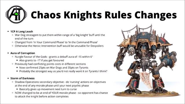 40K Rules Update - Chaos Knights Changes and One Weird Clarification! смотреть онлайн