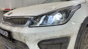 Kia Rio — замена головного света на Bi-Led