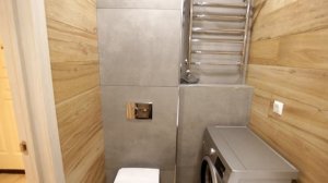 Совмещенный санузел под ключ 4м2 | Керамогранит под дерево и бетон |  До - после |