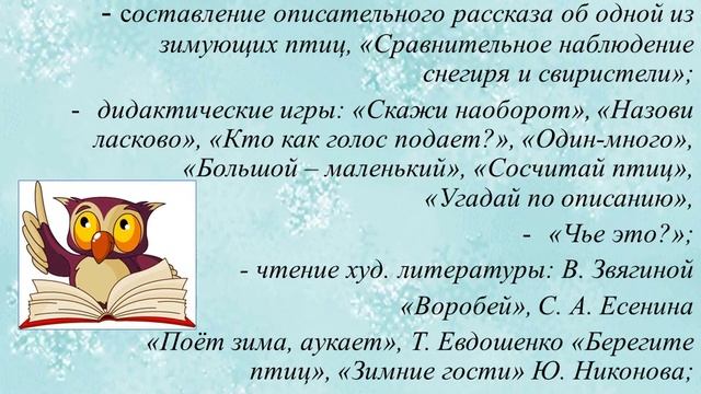Проект "Зимующие птицы" смотреть онлайн