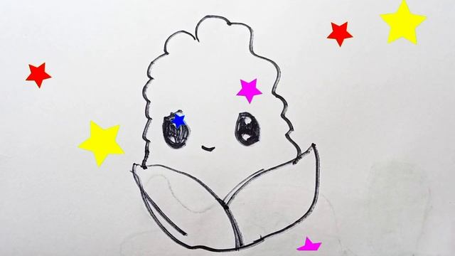 КАК НАРИСОВАТЬ КУКУРУЗА ДЛЯ ДЕТЕЙ / HOW TO DRAW A CORN FOR KIDS смотреть онлайн