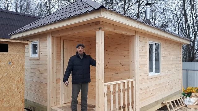 Отзыв о бане из бруса 6х4 от компании "Зимний Лес" смотреть онлайн