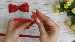 Готовимся К ВЫПУСКНОМУ! Самый простой галстук бабочка из ленты 4 см, покупают каждый год/мк/kanzash
