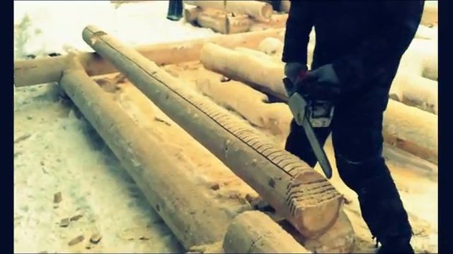 Изготовление продольного паза в бревне смотреть онлайн
