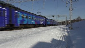 Электропоезд ЭД4М-0400 (ТЧ-10) скоростной приг. поезд "РЭКС-экспресс" №7213 Болшево - Москва.