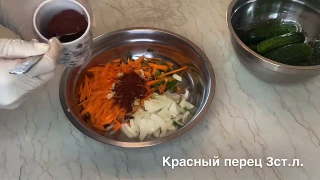 Кимчи из огурцов(오이소박이 )Острые и хрустящие огурчик