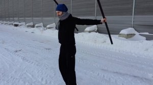Упражнения с палкой # 12 _ две палки обратные восьмерки восьмерки _
