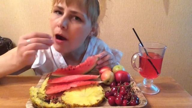 MUKBANG | Арбуз,  фрукты! | Watermelon, fruits | не ASMR