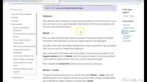 How to create and get an Azure Technical support request Ticket