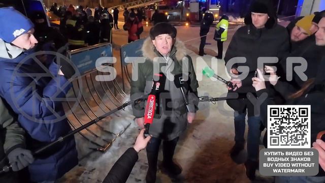 Мощный пожар у метро Аэропорт в Москве 09.02.24 смотреть онлайн