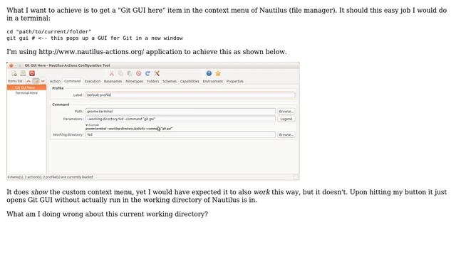 Ubuntu: How do I add a custom context menu for 'git gui' in Nautilus? смотреть онлайн