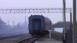 ТЭП70-0296 с поездом "Армянск-Феодосия". Отправление со ст. Армянск. Крымская ЖД