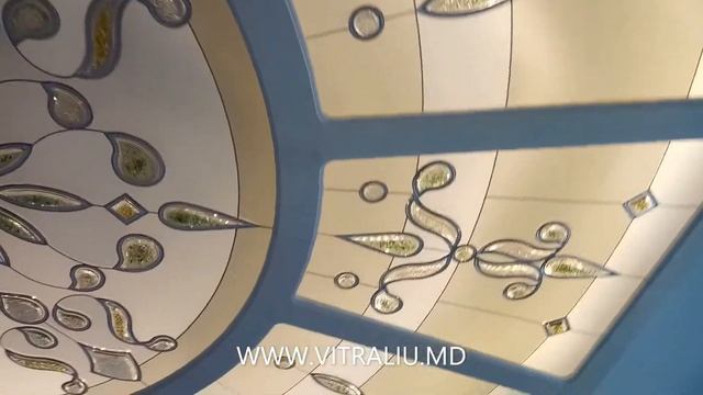 Stained Glass Ceiling / Витражные потолки / Tavane cu vitralii - WWW.VITRALIU.MD смотреть онлайн
