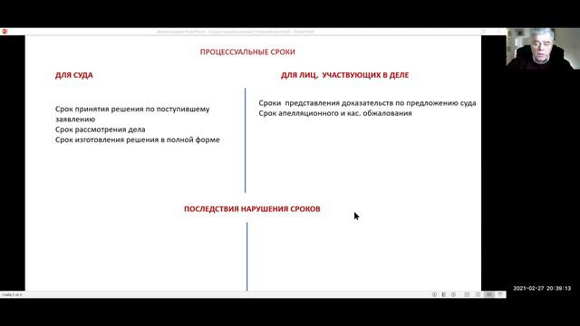ПРОЦЕССУАЛЬНЫЕ СРОКИ