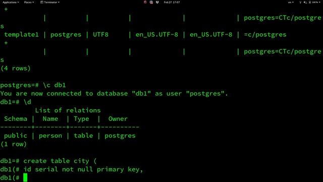 ? PostgreSQL: установка, настройка, консоль