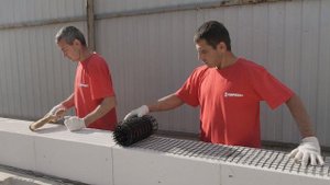 Армирование кладки из газоблоков с помощью базальтовой сетки