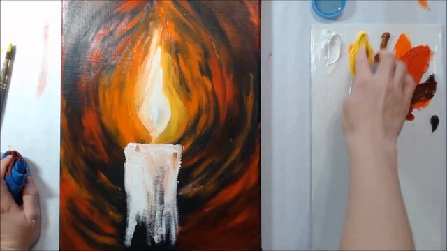 Рисуем СВЕЧУ (масло) смотреть онлайн