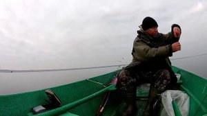 Плещеево озеро  Ловля осеннего окунька на блесну в отвес с лодки