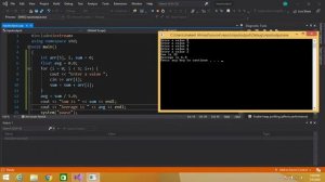 c++ program to find the sum and average of array elements || c++ program to find average of array