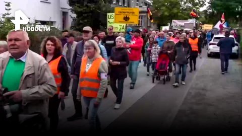 Около 3 тысяч человек вышли на митинг в поддержку запуска "Северного потока – 2" в Германии