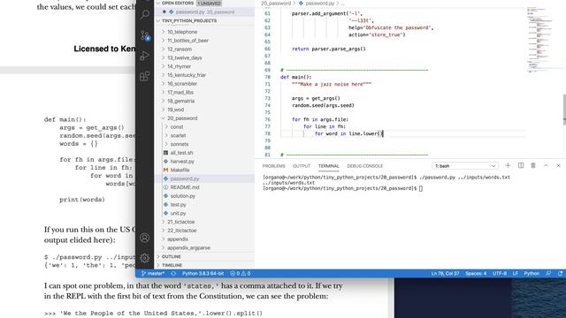 Tiny Python Projects: Ch 20 Pt 4 (Reading file inputs) смотреть онлайн