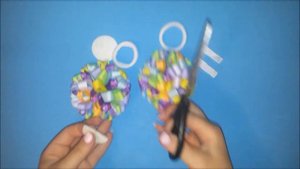 МК Канзаши Резинки - пушистики из репсовой ленты 1 см