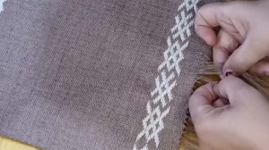 Ткачество. Обработка краёв у салфеток