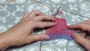 Прихватка спицами. МК.