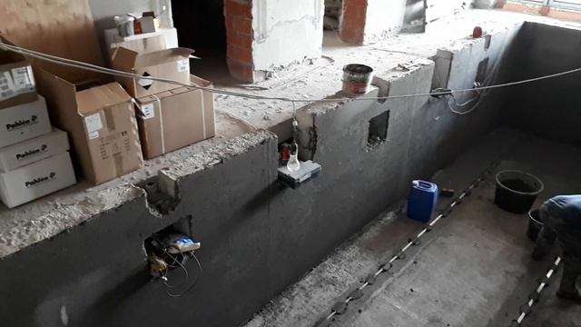 Бассейн Под Ключ в доме. Технология штукатурки стен бетонной чаши (Часть №2)