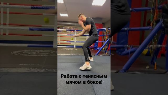 Бокс! Работа с теннисным мячом!