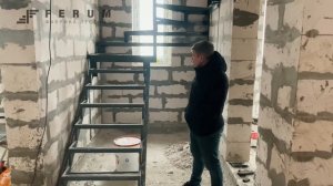 Отзыв заказчика об установке металлического каркаса лестницы