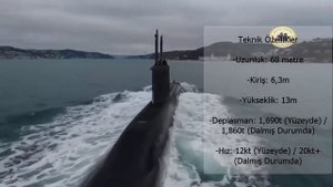 TÜRKİYE'NİN  REİS SINIFI DENİZALTILARININ ÖZELLİKLERİ