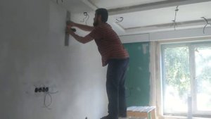 Шпаклюем хопер пистолетом ( компрессором)